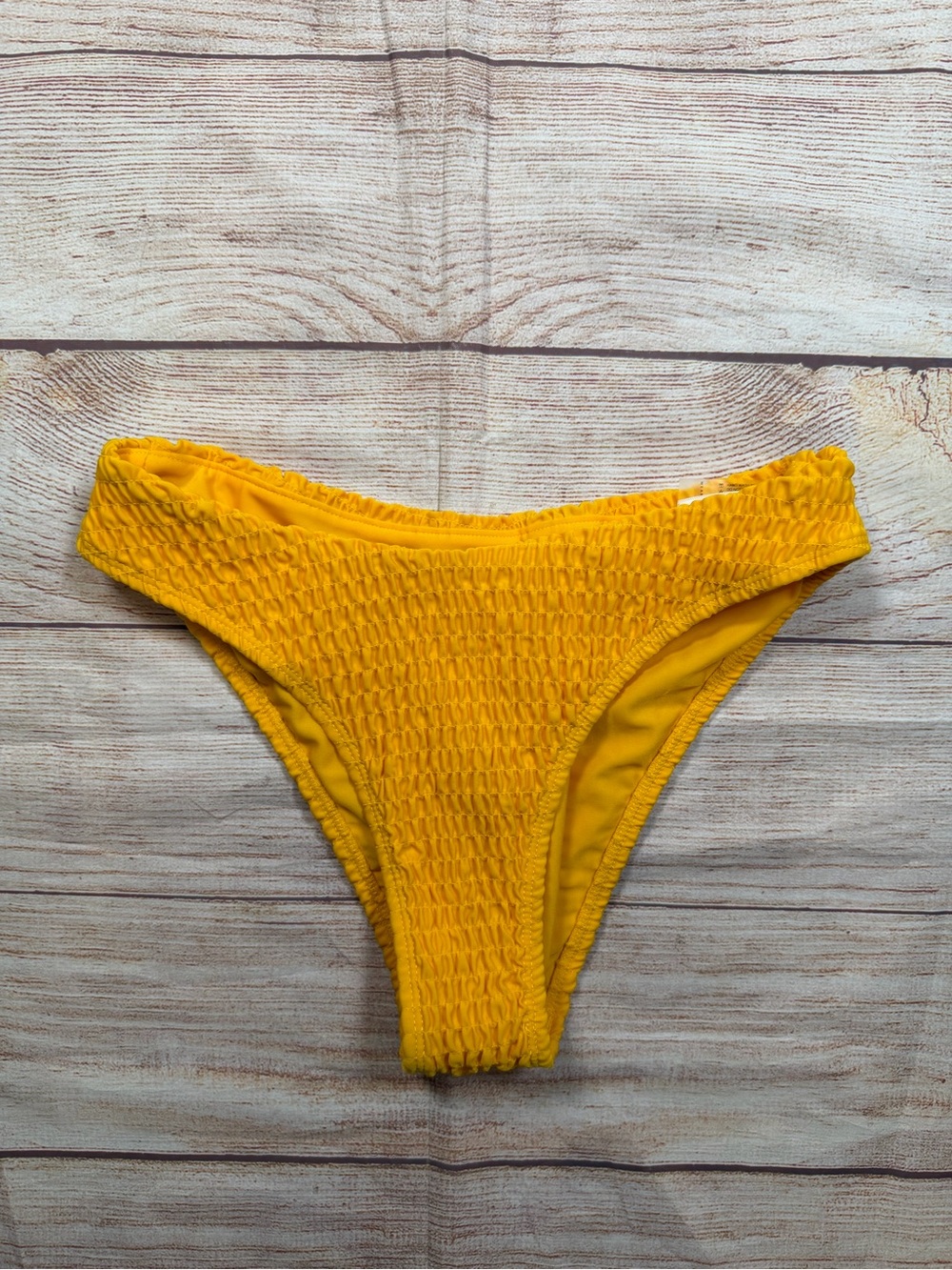 Mossman‎ Smocked Yellow Women's Bikini Bottom